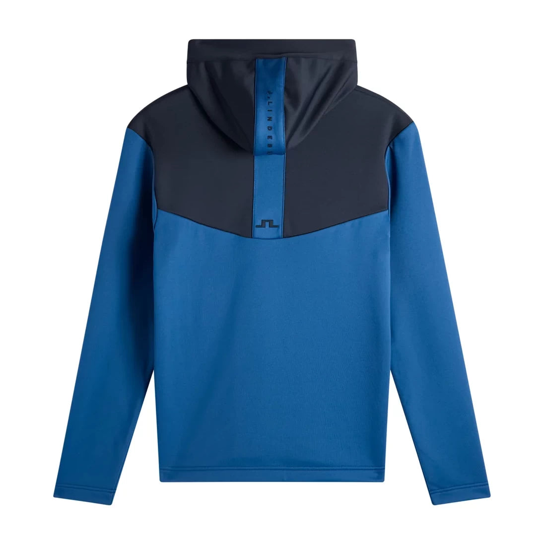 J.Lindeberg Mens Maclean Quarter Zip Hood Set Sail GMJS16840