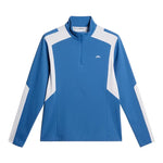 L.Lindeberg Mens Lukas Quarter Zip Mid Layer Federal Blue