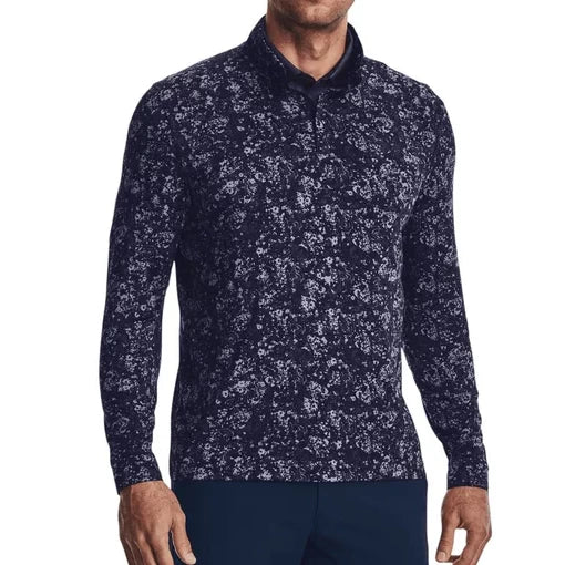 Under Armour Mens Playoff Printed ¼ Zip Mid Layer Midnight Blue/Navy
