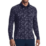 Under Armour Mens Playoff Printed ¼ Zip Mid Layer Midnight Blue/Navy