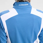 L.Lindeberg Mens Lukas Quarter Zip Mid Layer Federal Blue