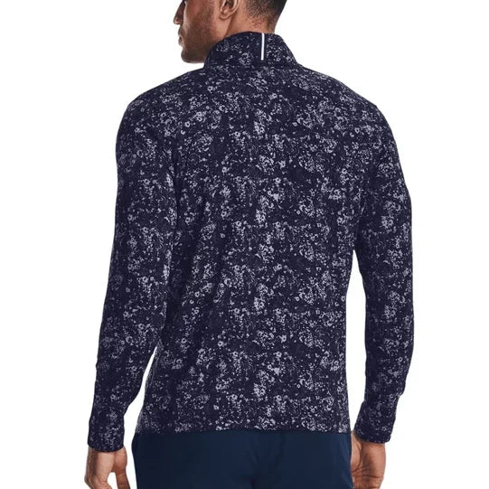 Under Armour Mens Playoff Printed ¼ Zip Mid Layer Midnight Blue/Navy