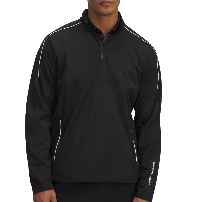 Under Armour Mens Drive Wind Half Zip Mid Layer Black/White