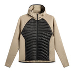 J.Lindeberg Mens Heyden Quilt Hybrid Hood Brindle BMOW16467