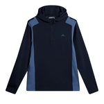 L.Lindeberg Mens Lukas Quarter Zip Mid Layer Vintage Indigo