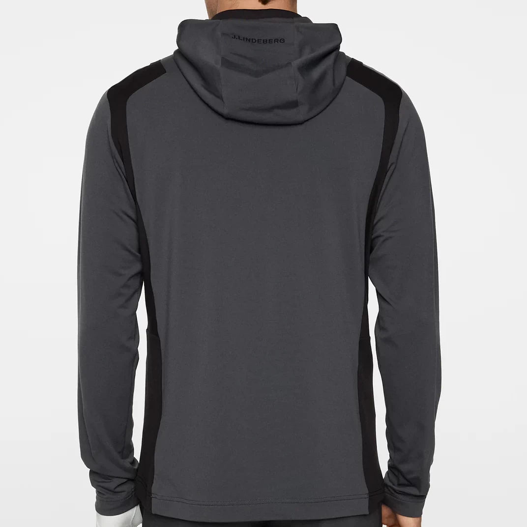 L.Lindeberg Mens Lukas Quarter Zip Mid Layer Asphalt