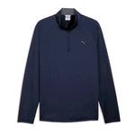 Puma Mens Pure Grid 1/4 Zip Pullover Deep Navy