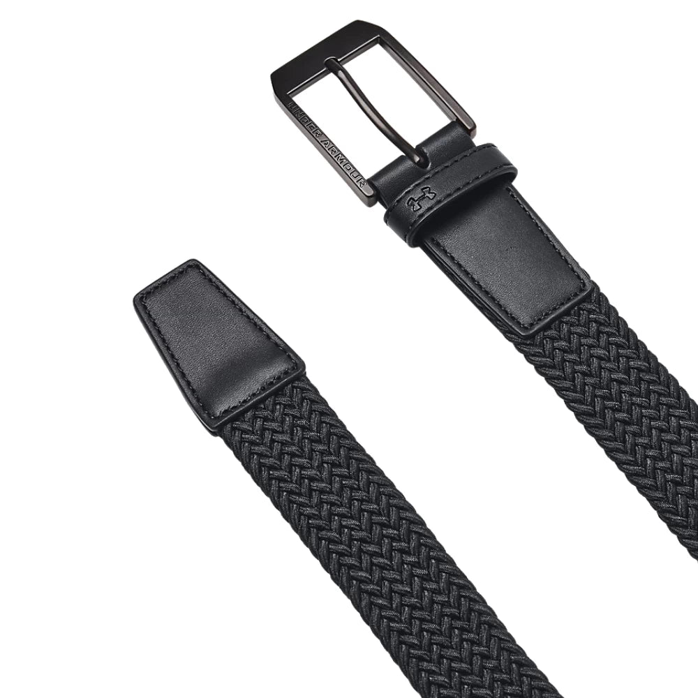 Under Armour Mens Braided Golf Belt Black/Black