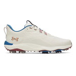 Under Armour Mens UA Drive Pro Clone LE Golf Shoes - White/Ivory Dune/Metallic Copper Ore