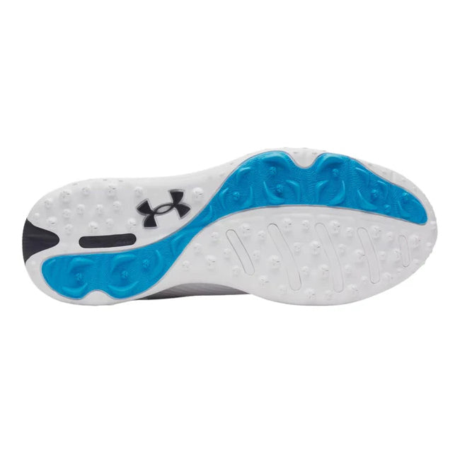 Under Armour Mens Drive Fade 2 SL Golf Shoes - White/Metallic Silver