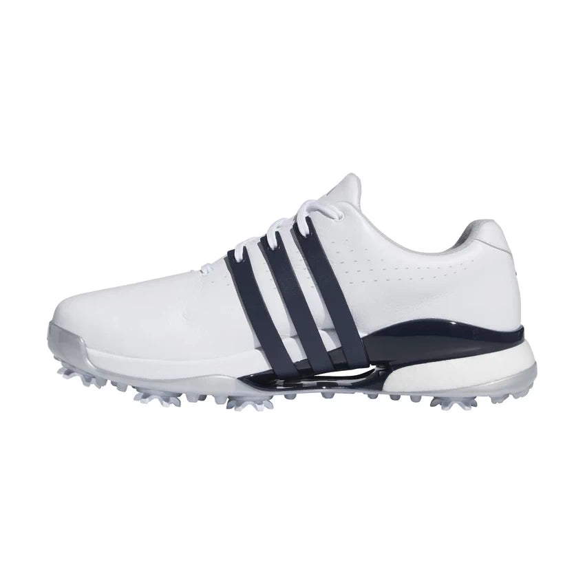 adidas Mens TOUR 360 24 Golf Shoes - White/Collegiate Navy/Silver Met