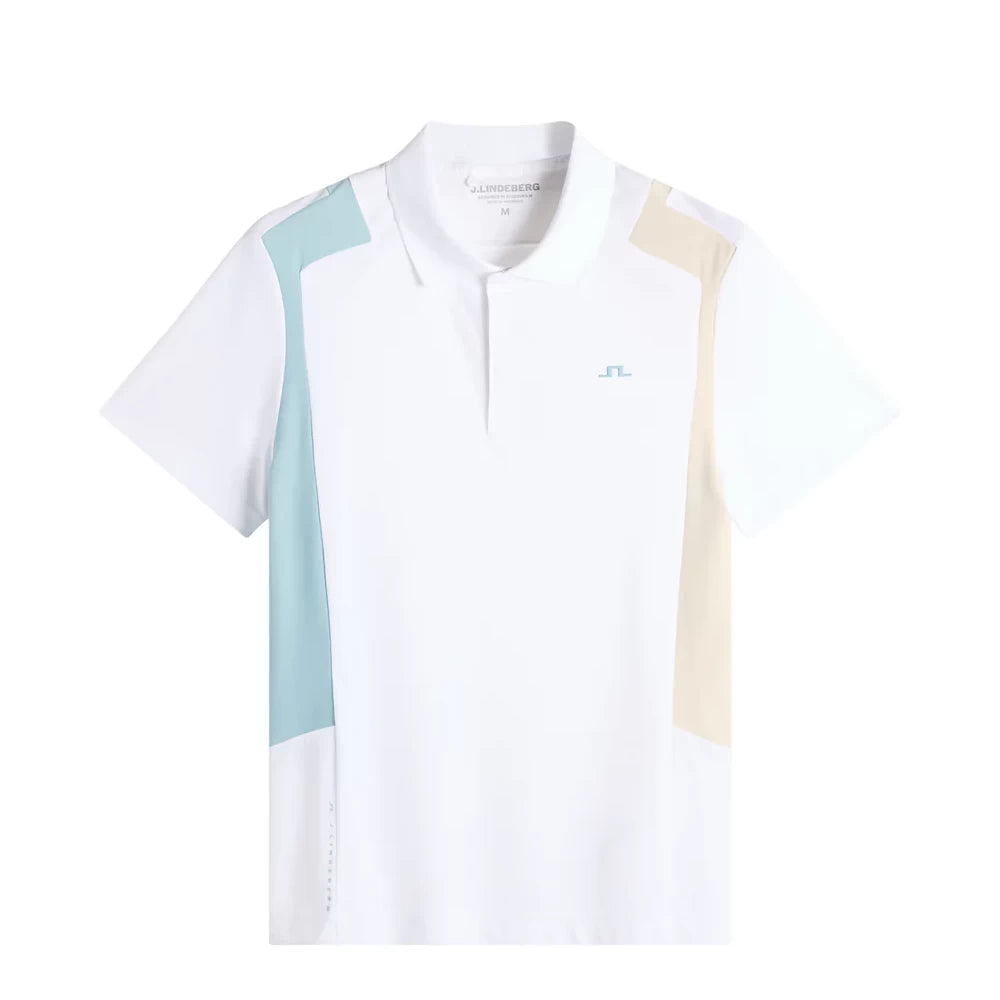 L.Lindeberg Mens Legacy Polo Moonbeam