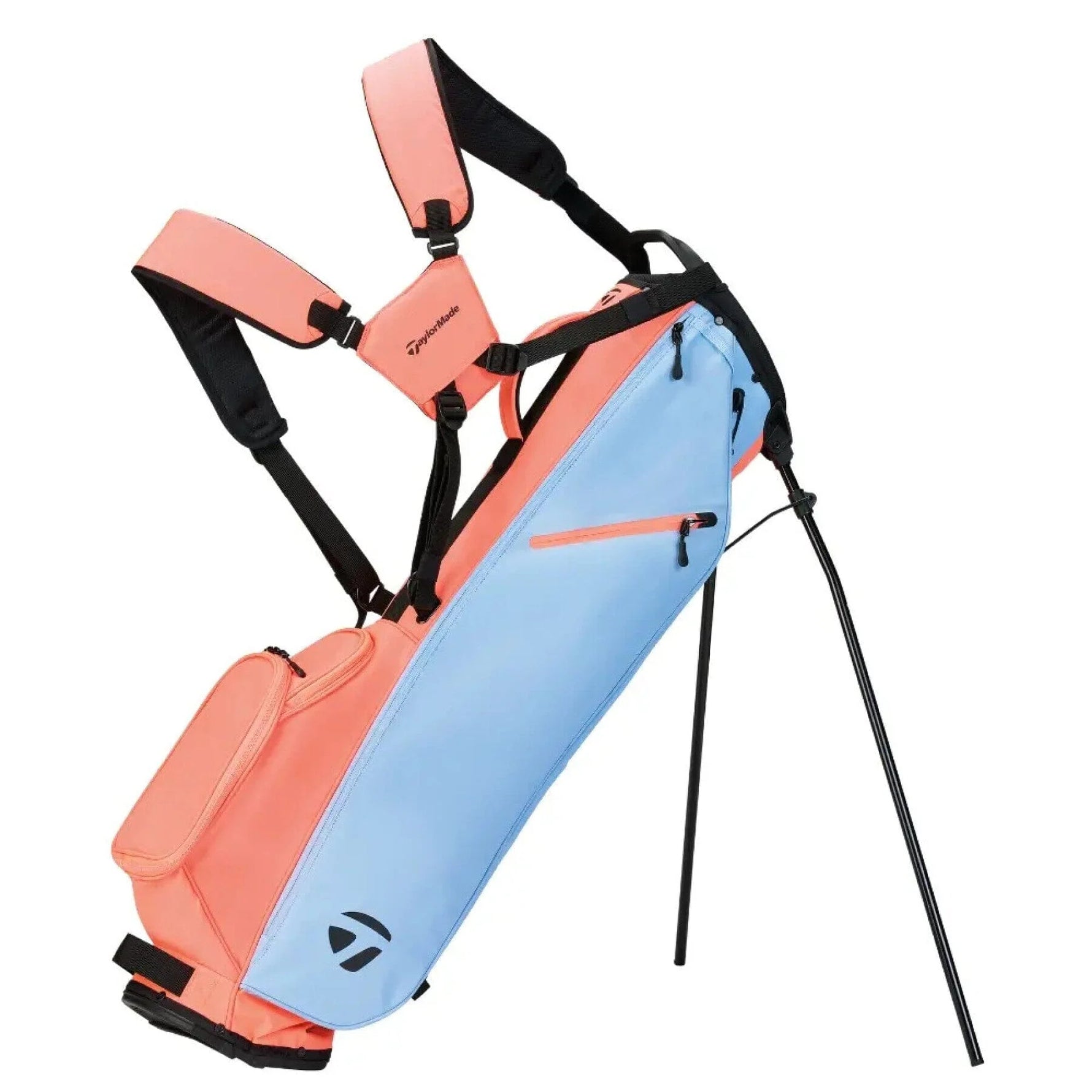 TaylorMade FlexTech Carry Stand Bag Light Blue/Coral