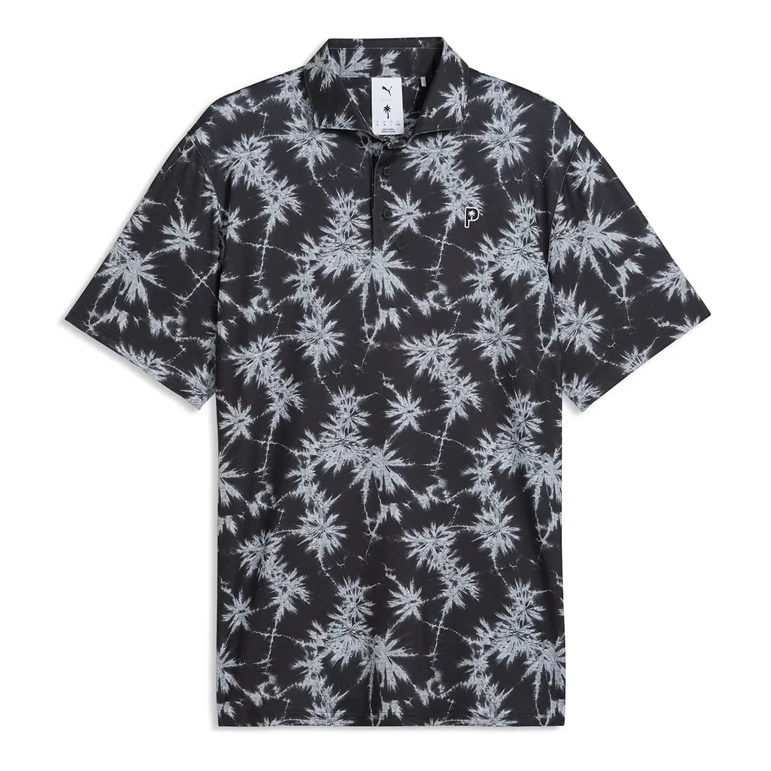 Puma Mens X Palm Tree Crew Polo Shirt Black