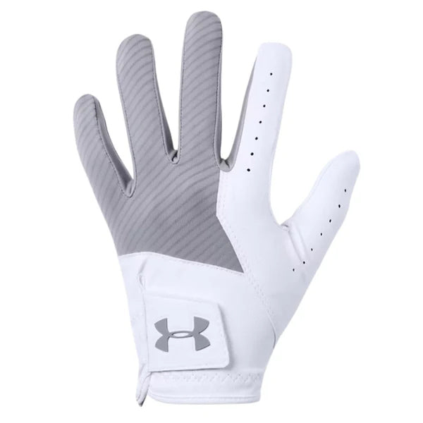 Under Armour Mens Medal Golf Glove Steel/White