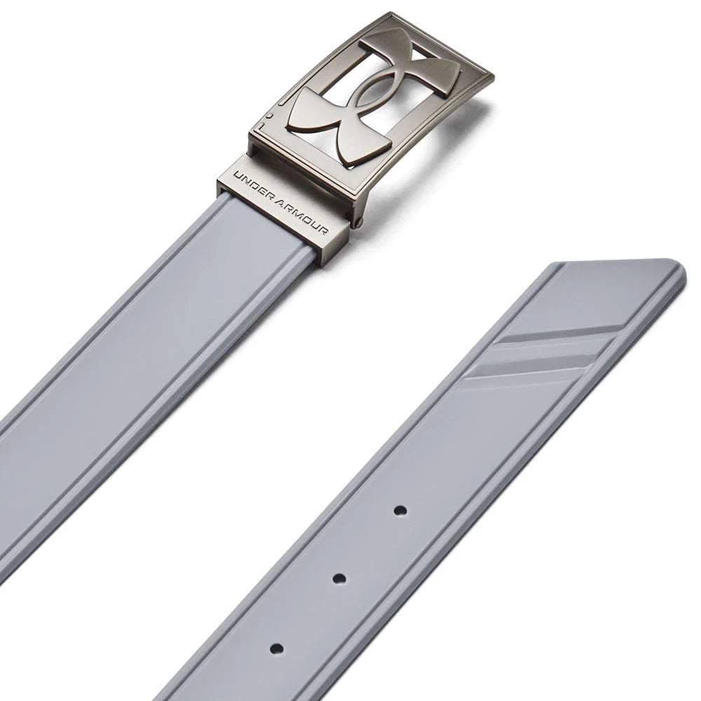 Under Armour Mens Driver Silicone Belt Steel/Steel