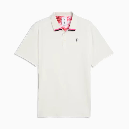 Puma Mens X Palm Tree Crew Polo Shirt White