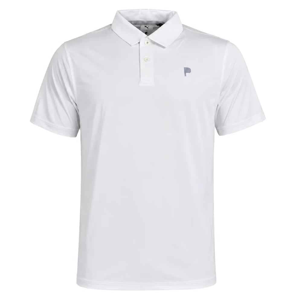 Puma Mens X Palm Tree Crew Polo Shirt White