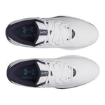 Under Armour Mens Drive Fade 2 SL Golf Shoes - White/Metallic Silver