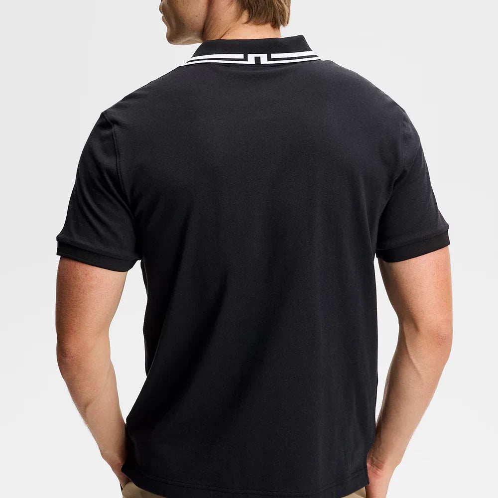 L.Lindeberg Mens Joey Tipping Polo Black