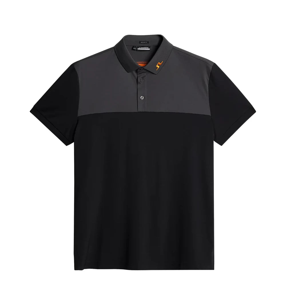 L.Lindeberg Mens Jeff Polo Asphalt