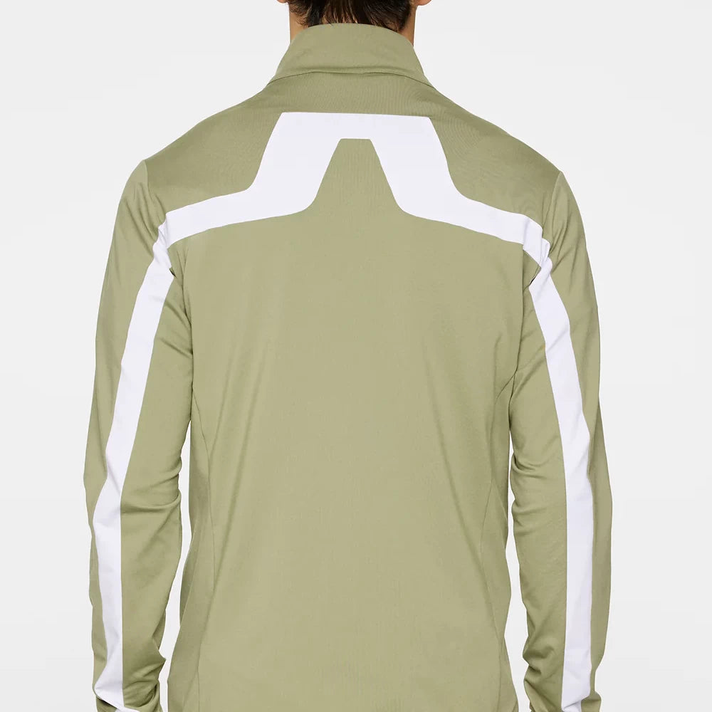 L.Lindeberg Mens Jarvis Mid Layer Oil Green
