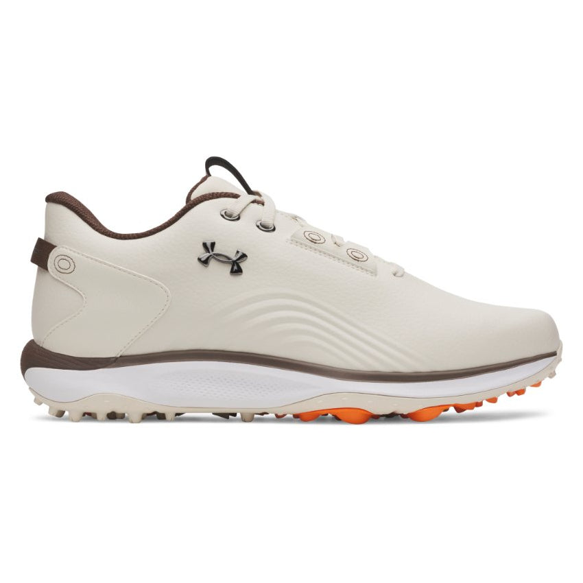 Under Armour Mens Drive Fade 2 SL Golf Shoes - Stone/Metallic Silver