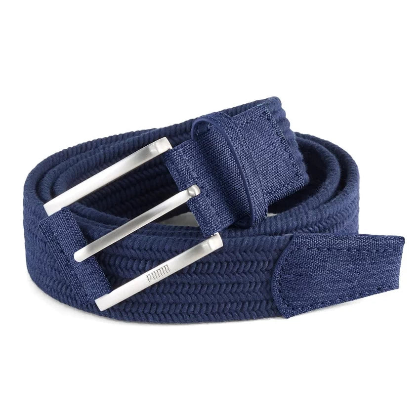 Puma Mens Stretch Weave Belt Deep Navy