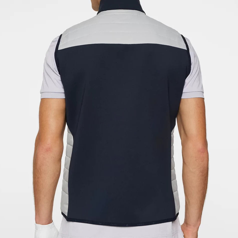 L.Lindeberg Mens Holden Quilt Hybrid Vest High Rise