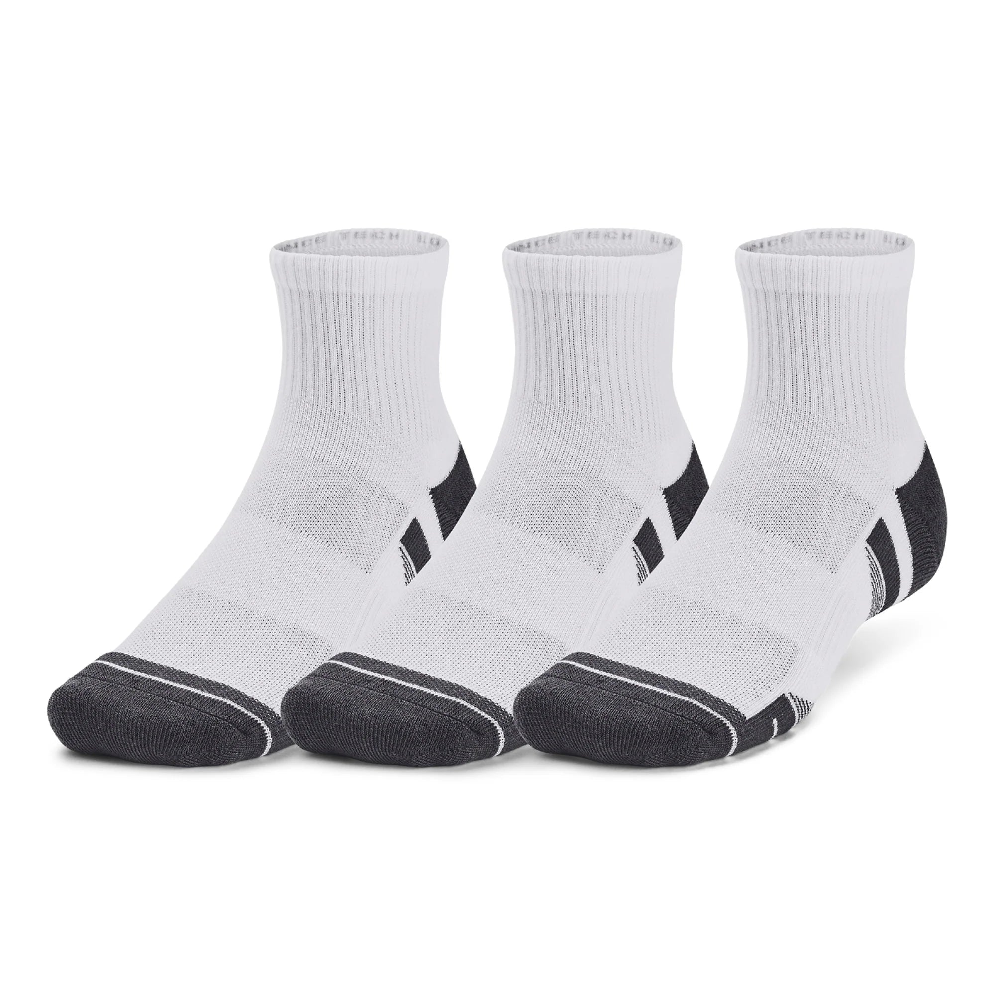 Under Armour Mens Performance Socks Tech Unisex 3-pack Quarter Socks