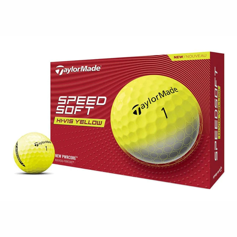 TaylorMade SpeedSoft Golf Balls - 1 Dozen (Yellow)