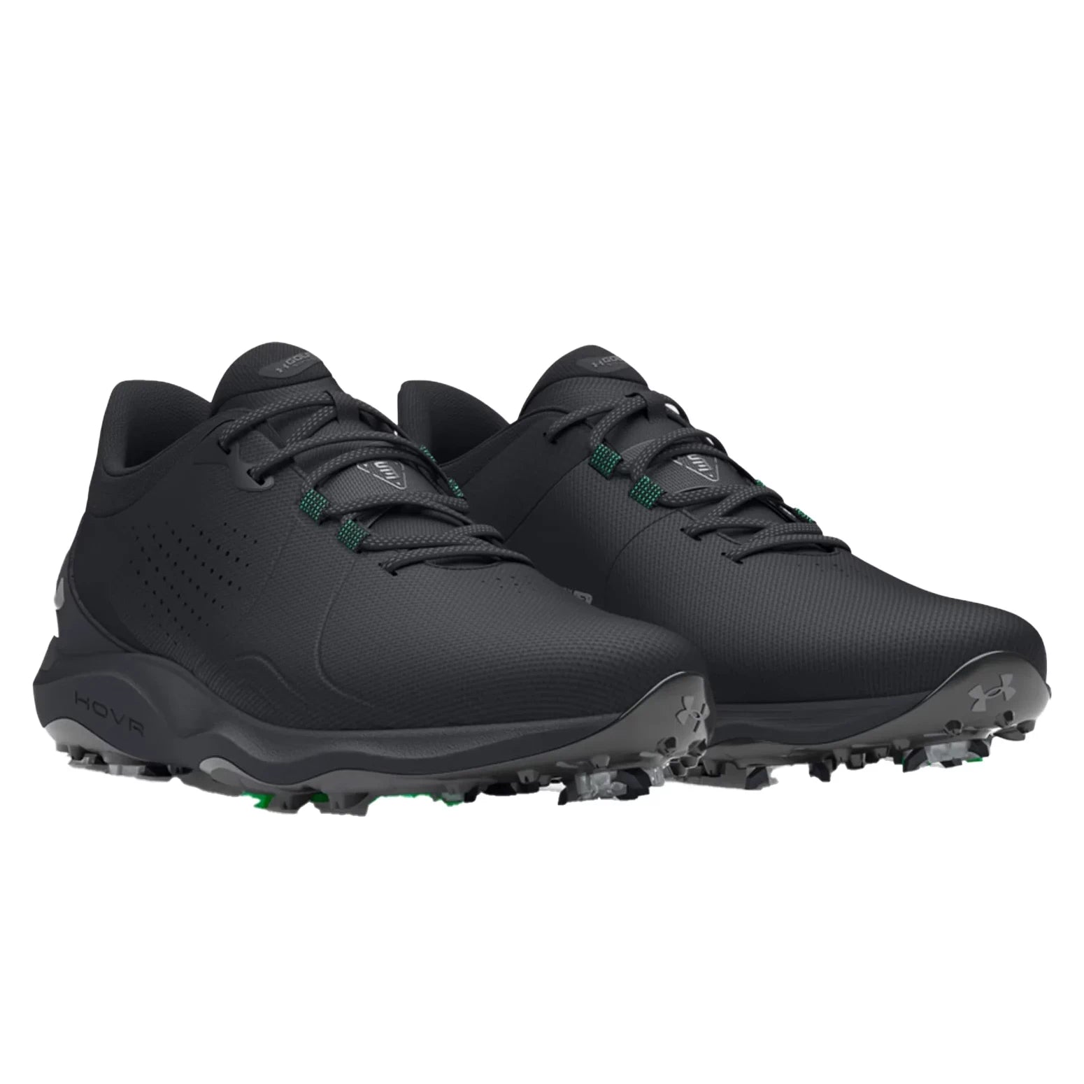 Under Armour Mens UA Drive Pro Wide Golf Shoes - Black/Metallic Gunmetal
