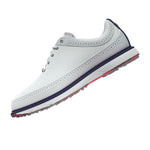 adidas Mens Modern Classic 80 Spikeless Golf Shoes Ftwr White/Collegiate Navy/Better Scarlet