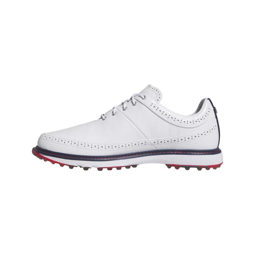 adidas Mens Modern Classic 80 Spikeless Golf Shoes Ftwr White/Collegiate Navy/Better Scarlet