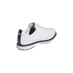adidas Mens Modern Classic 80 Spikeless Golf Shoes Ftwr White/Collegiate Navy/Better Scarlet