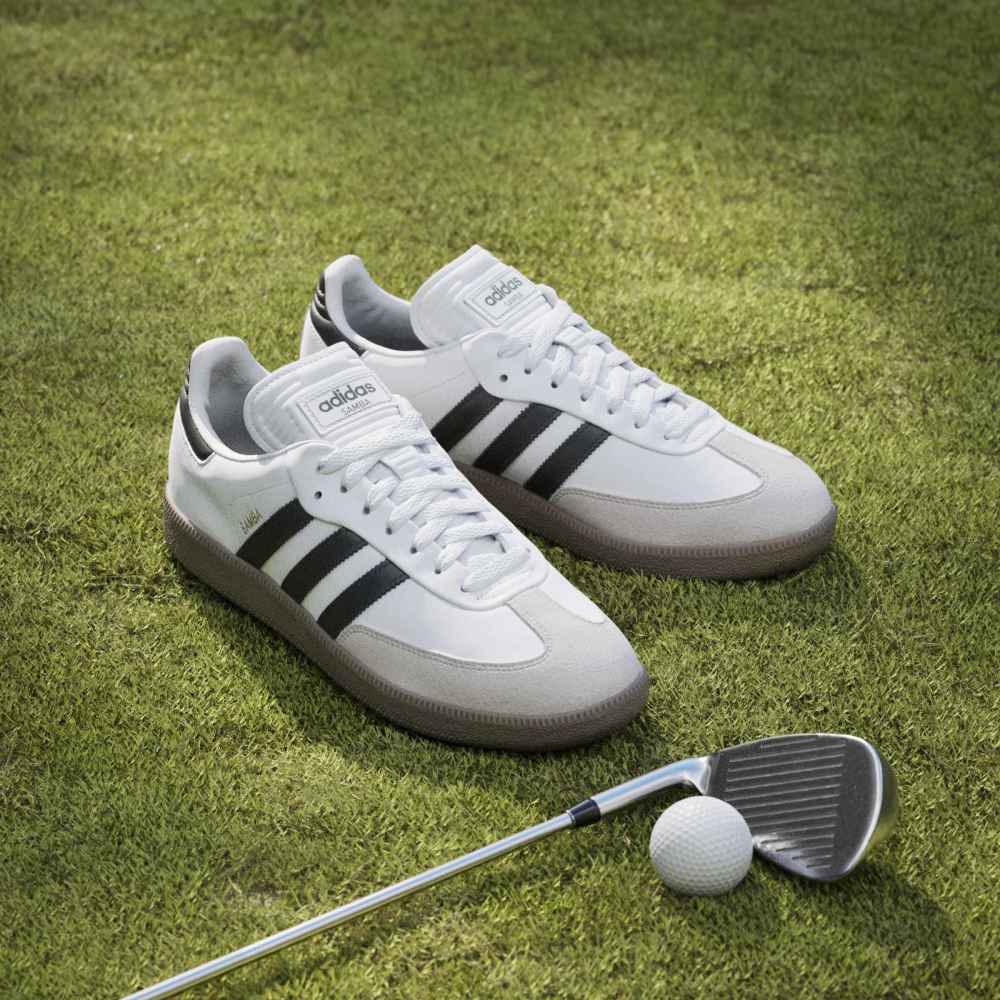 adidas Mens Samba Spikeless Golf Shoes Ftwr White/Core Black/Gum5