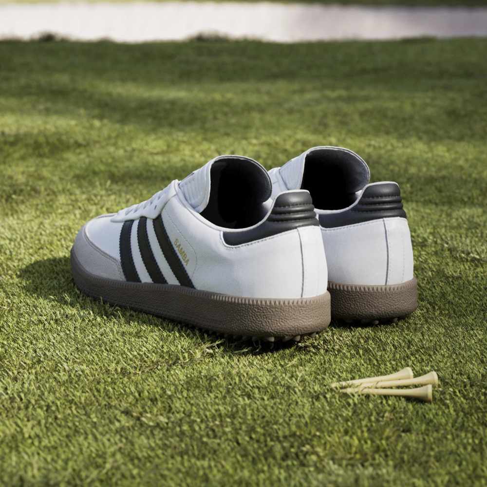 adidas Mens Samba Spikeless Golf Shoes Ftwr White/Core Black/Gum5