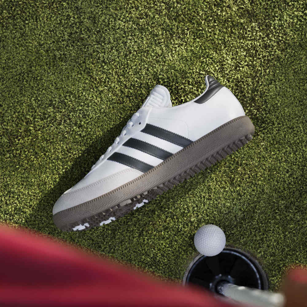 adidas Mens Samba Spikeless Golf Shoes Ftwr White/Core Black/Gum5