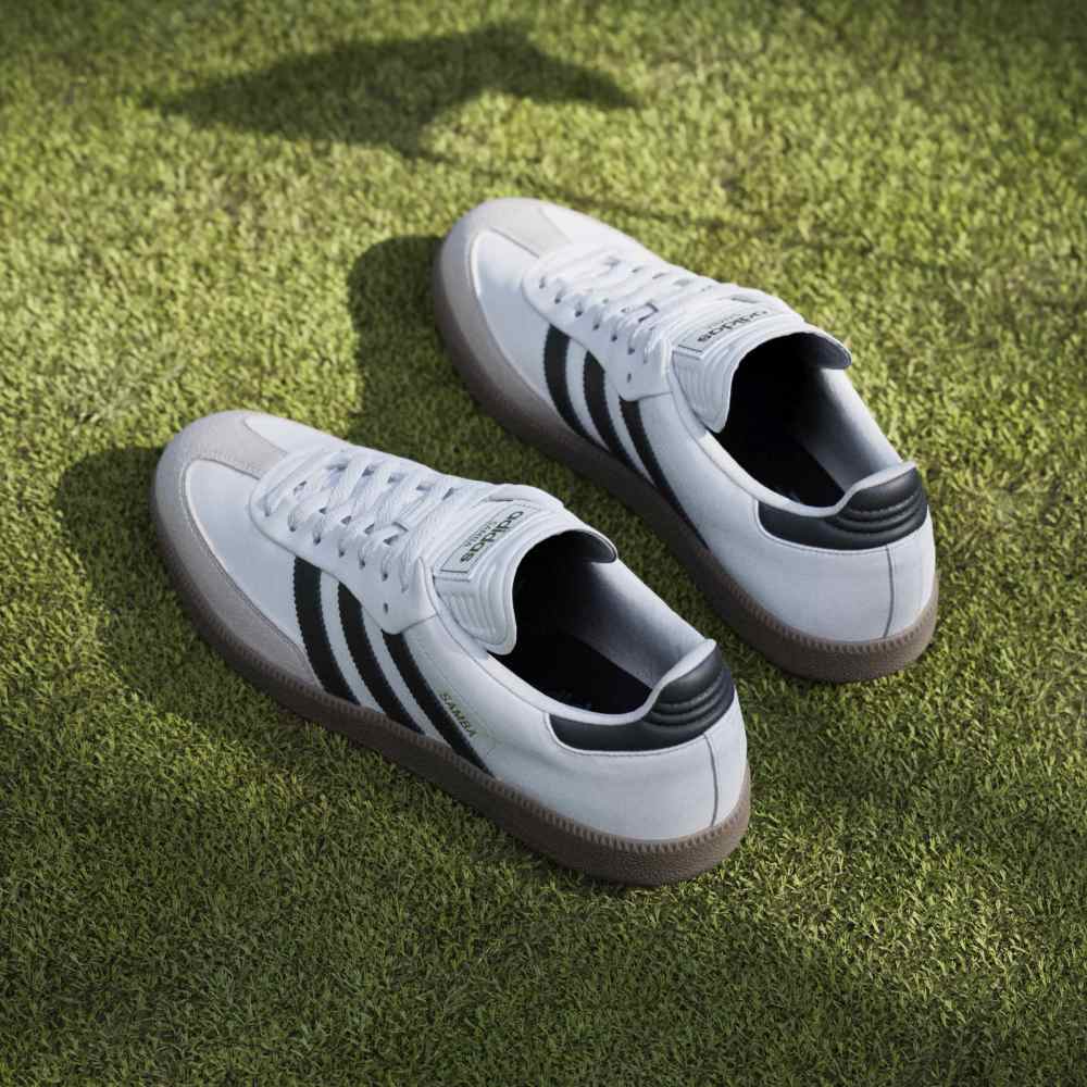 adidas Mens Samba Spikeless Golf Shoes Ftwr White/Core Black/Gum5