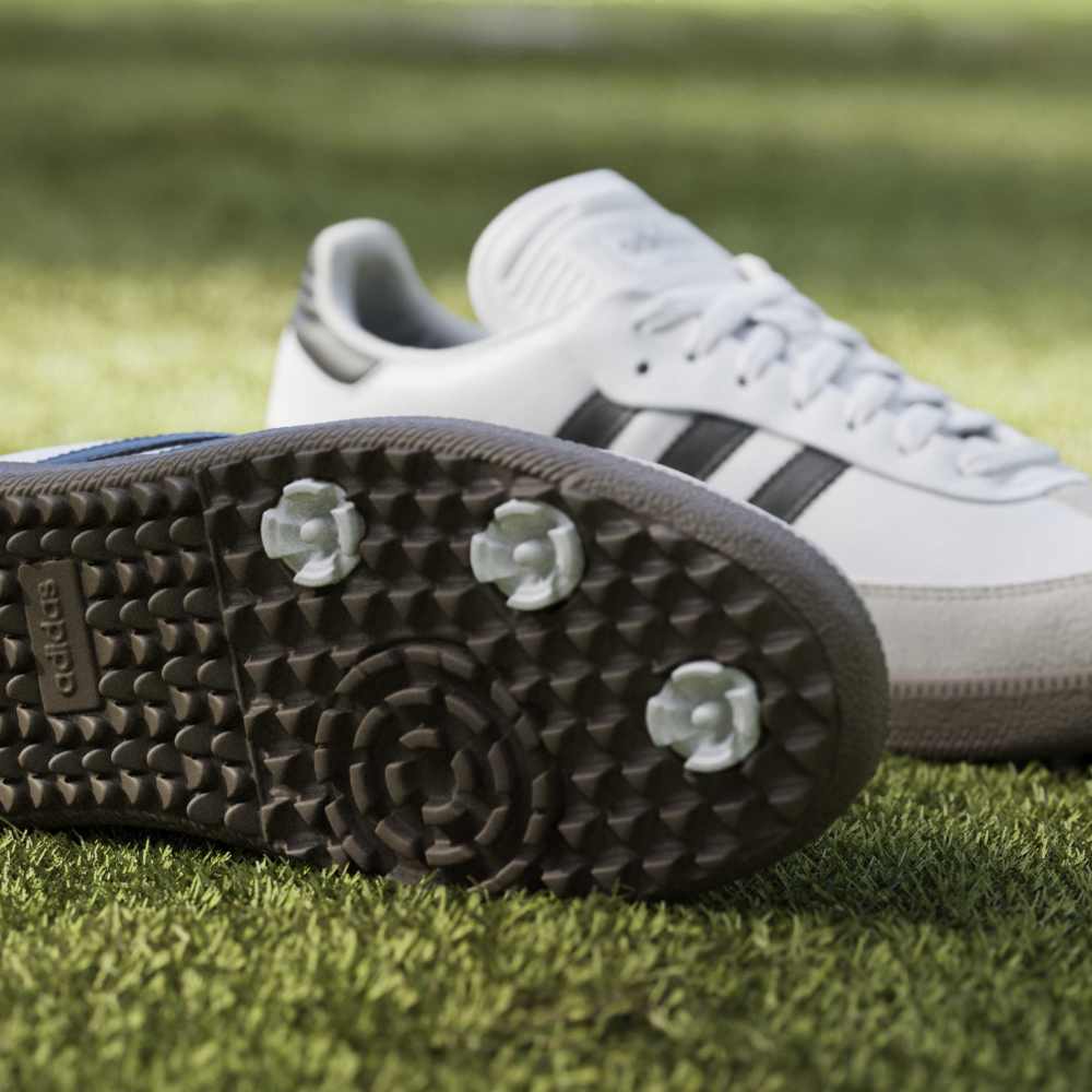 adidas Mens Samba Spikeless Golf Shoes Ftwr White/Core Black/Gum5