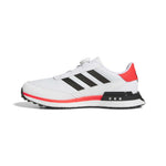 adidas Mens S2G SL 24 BOA Spikeless Golf Shoes White/Black/Lucid Red