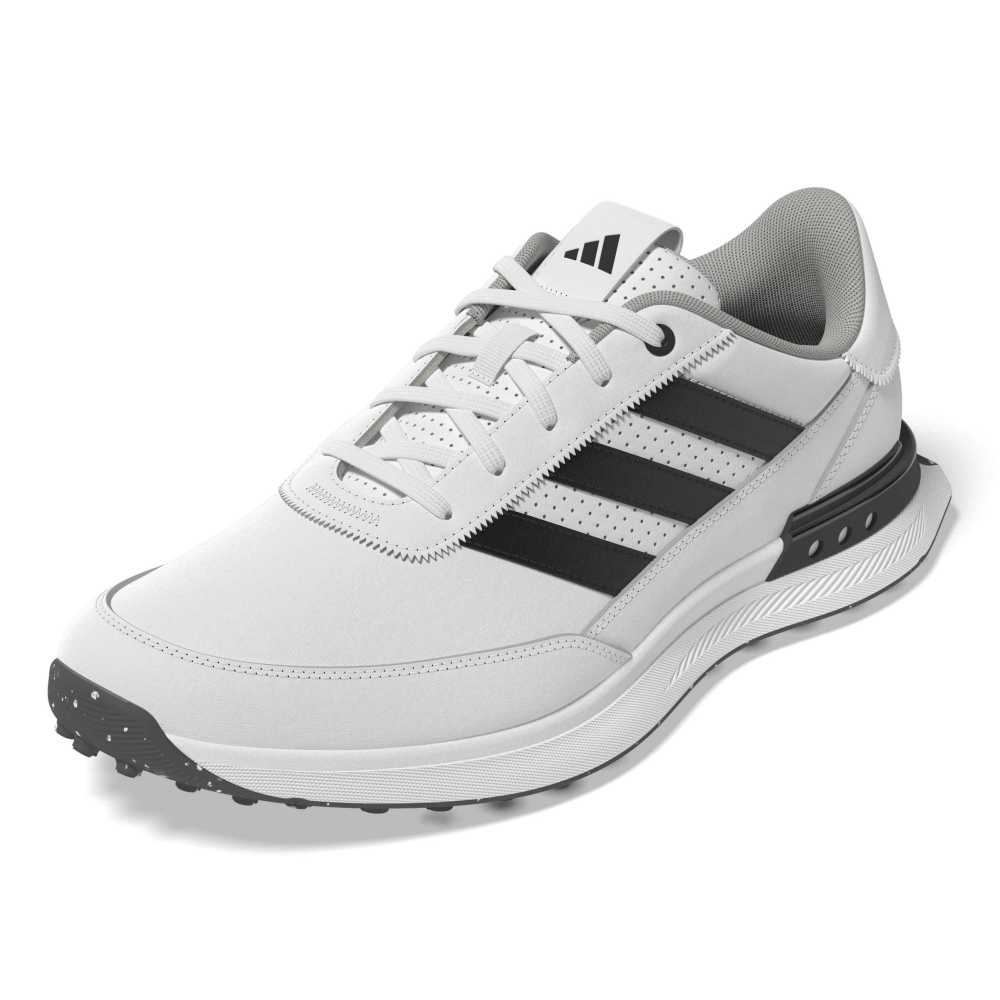 adidas Mens S2G SL 24 Leather Spikeless Golf Shoes White/Black/Grey Two