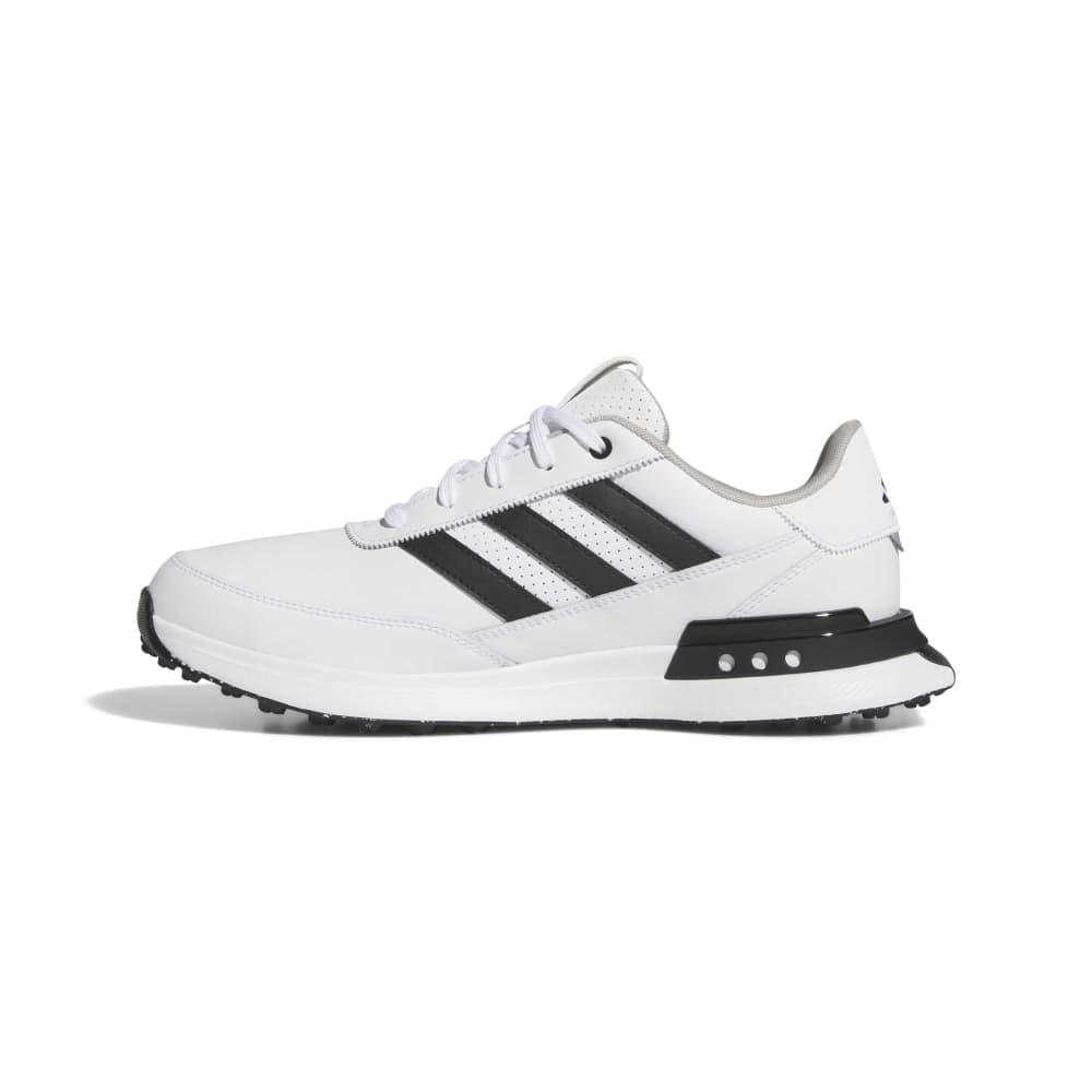 adidas Mens S2G SL 24 Leather Spikeless Golf Shoes White/Black/Grey Two