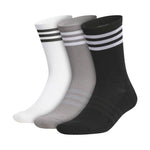 adidas 3 Pack Crew Socks - Multi Colours