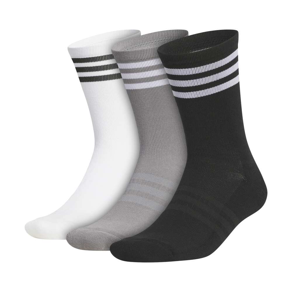 adidas 3 Pack Crew Socks - Multi Colours