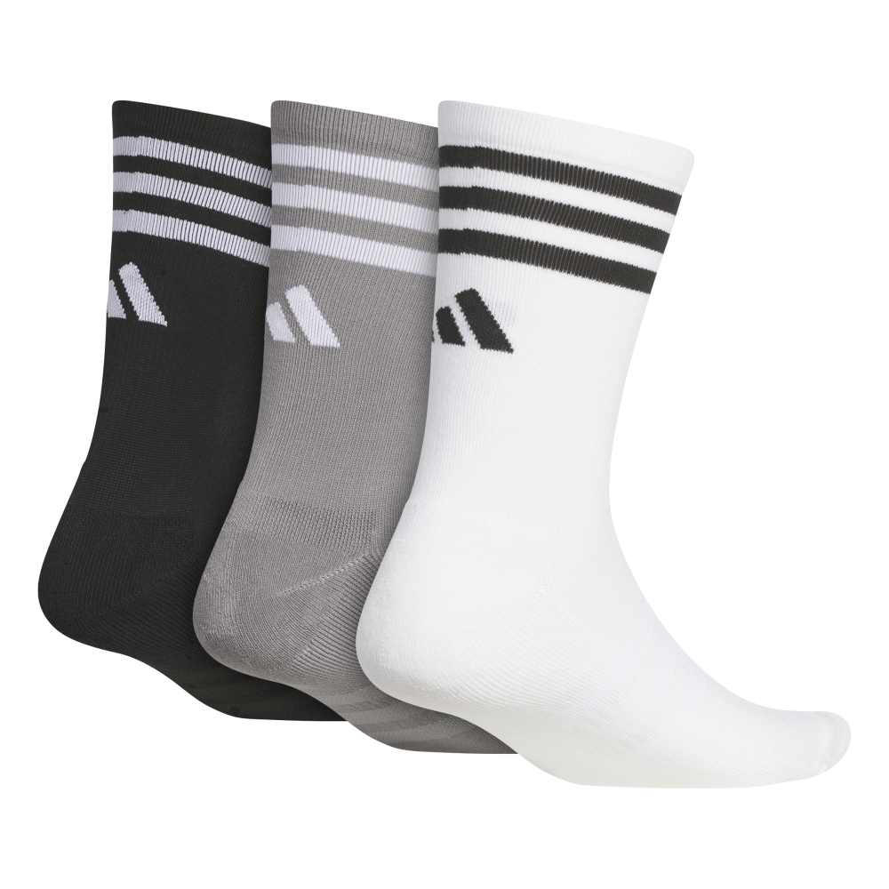 adidas 3 Pack Crew Socks - Multi Colours