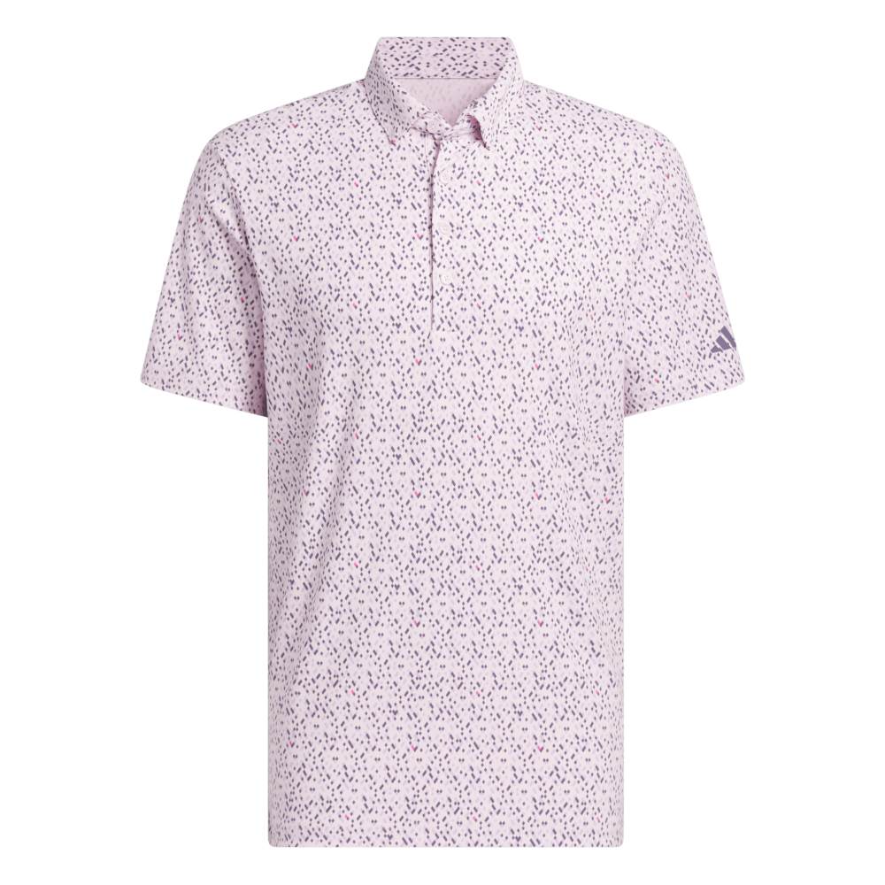 adidas Ultimate365 Micro Argyle Polo Shirt - Clear Pink/Preloved Violet