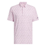 adidas Ultimate365 Micro Argyle Polo Shirt Clear Pink / Preloved Violet