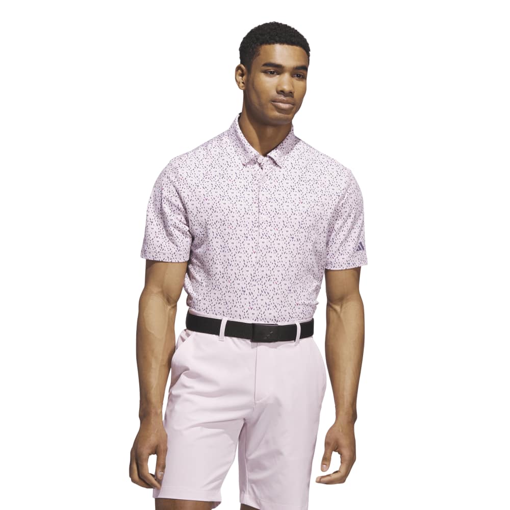 adidas Ultimate365 Micro Argyle Polo Shirt Clear Pink / Preloved Violet