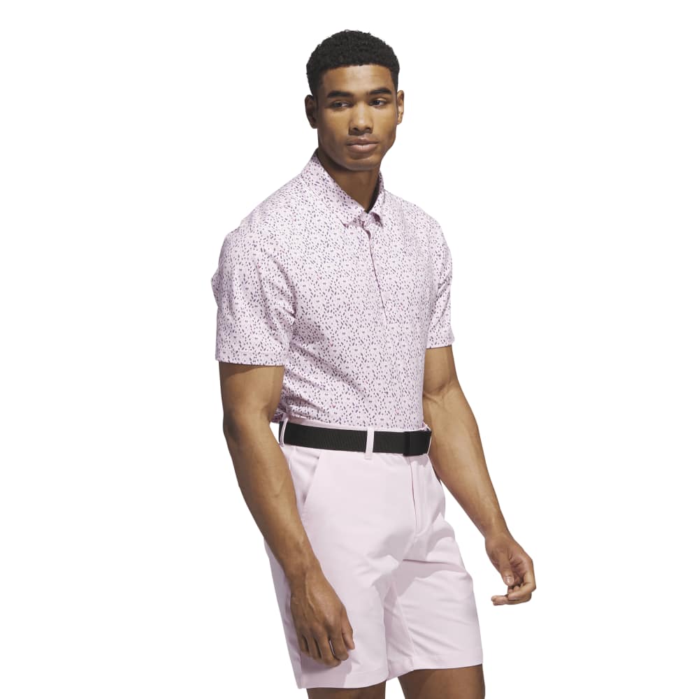adidas Ultimate365 Micro Argyle Polo Shirt Clear Pink / Preloved Violet